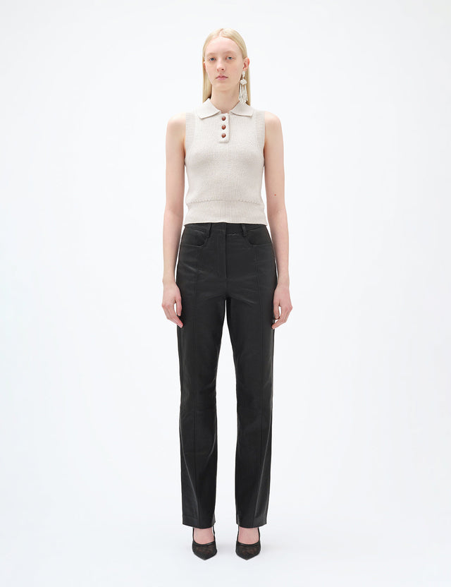 REMAIN Birger Christensen - Knitted Polo Top