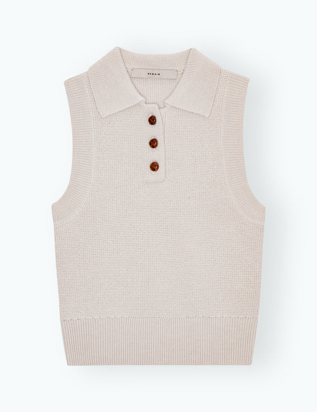 REMAIN Birger Christensen - Knitted Polo Top