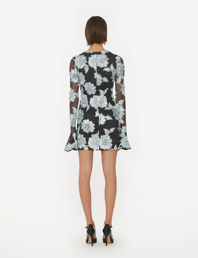 ROTATE Birger Christensen - Flower Mesh Ls Mini Dress