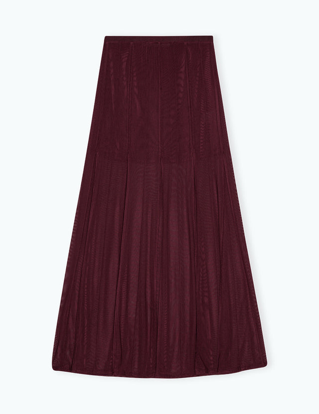 REMAIN Birger Christensen - Pleated Midi Mesh Skirt