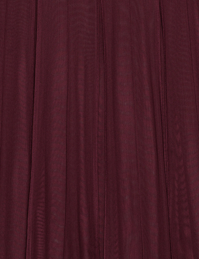 REMAIN Birger Christensen - Pleated Midi Mesh Skirt