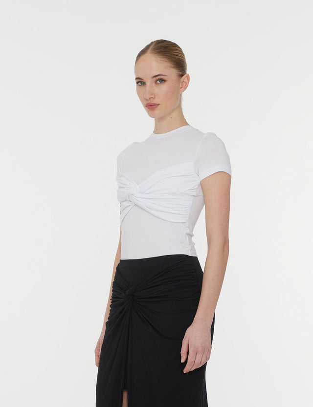 ROTATE Birger Christensen - Fitted Twisted T-shirt