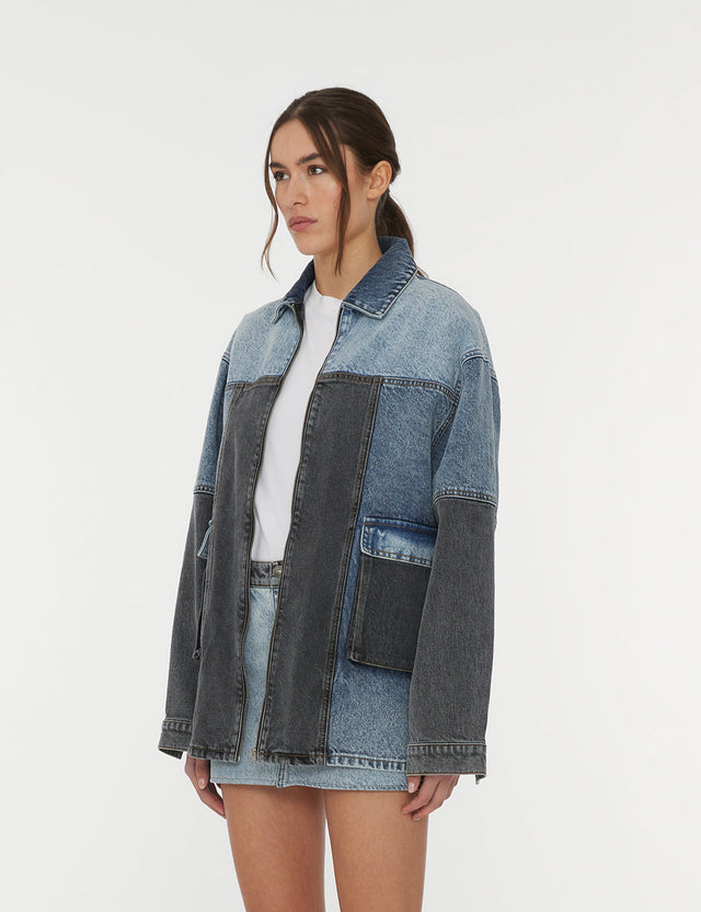 ROTATE Birger Christensen - Oversized Patchwork Jacket