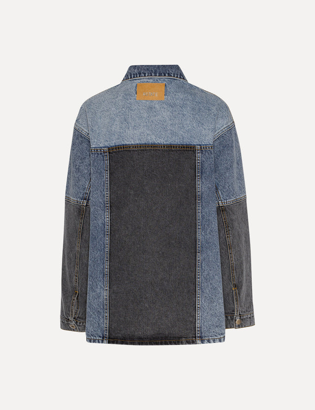 ROTATE Birger Christensen - Oversized Patchwork Jacket