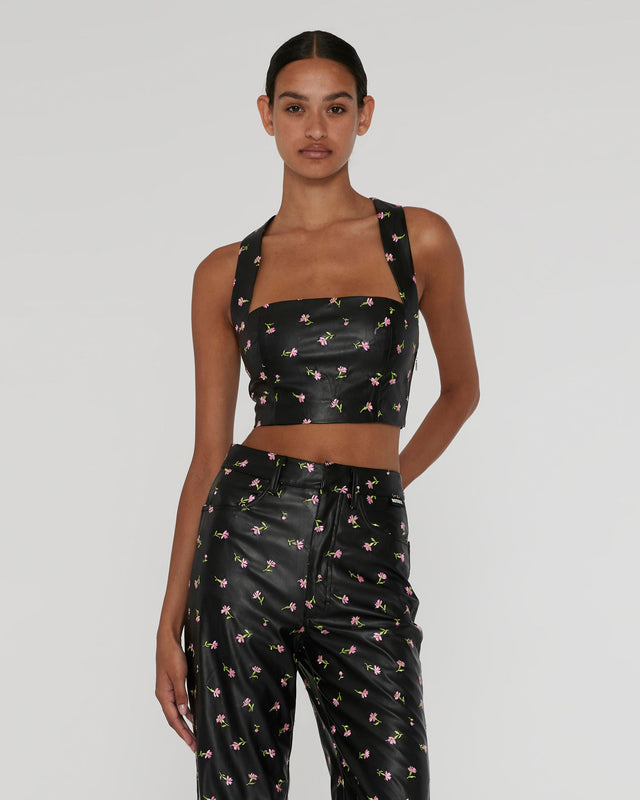ROTATE Birger Christensen - Printed Cut-Out Top