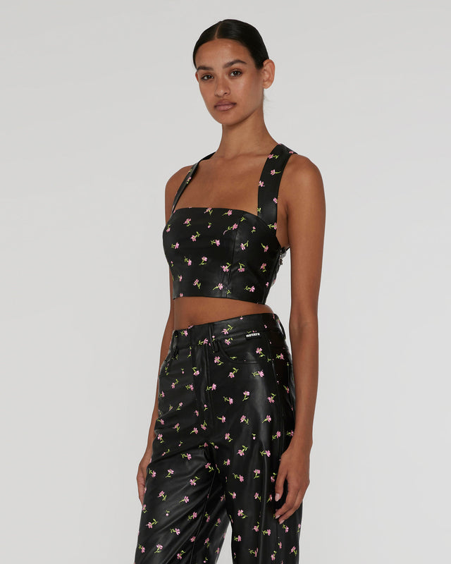 ROTATE Birger Christensen - Printed Cut-Out Top