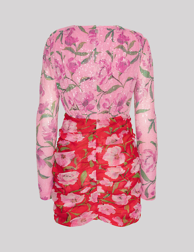 ROTATE Birger Christensen - Printed Mini Ls Dress