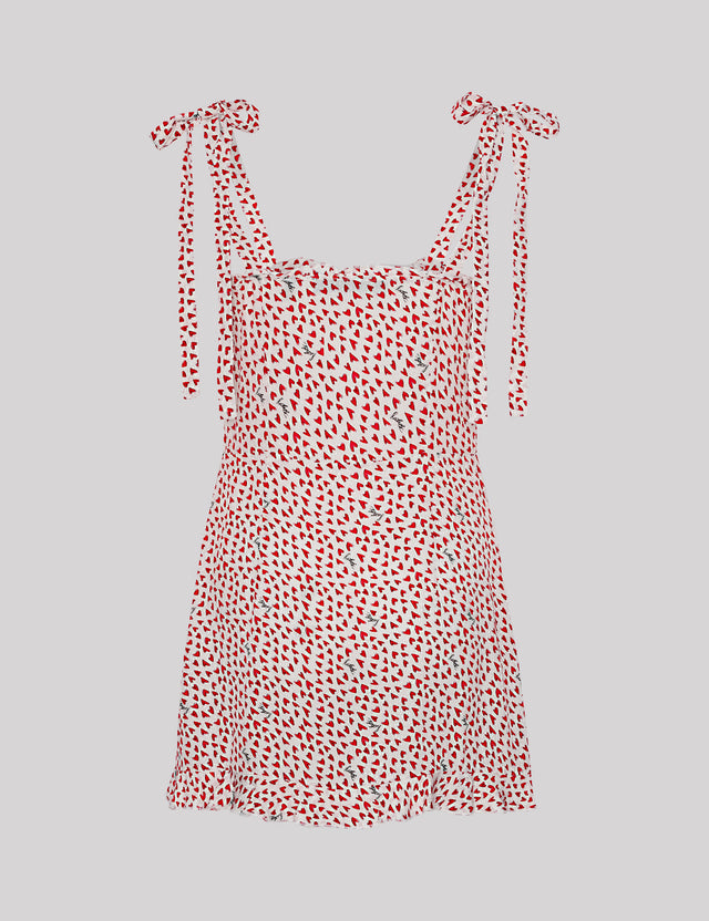 ROTATE Birger Christensen - Printed Mini Ruffle Dress