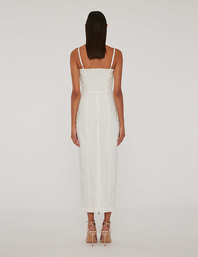 ROTATE Birger Christensen - Ruched Cup Midi Dress