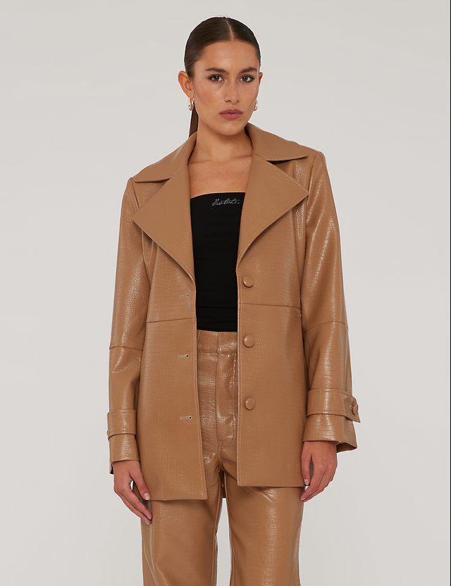 ROTATE Birger Christensen - Textured Fitted Jacket