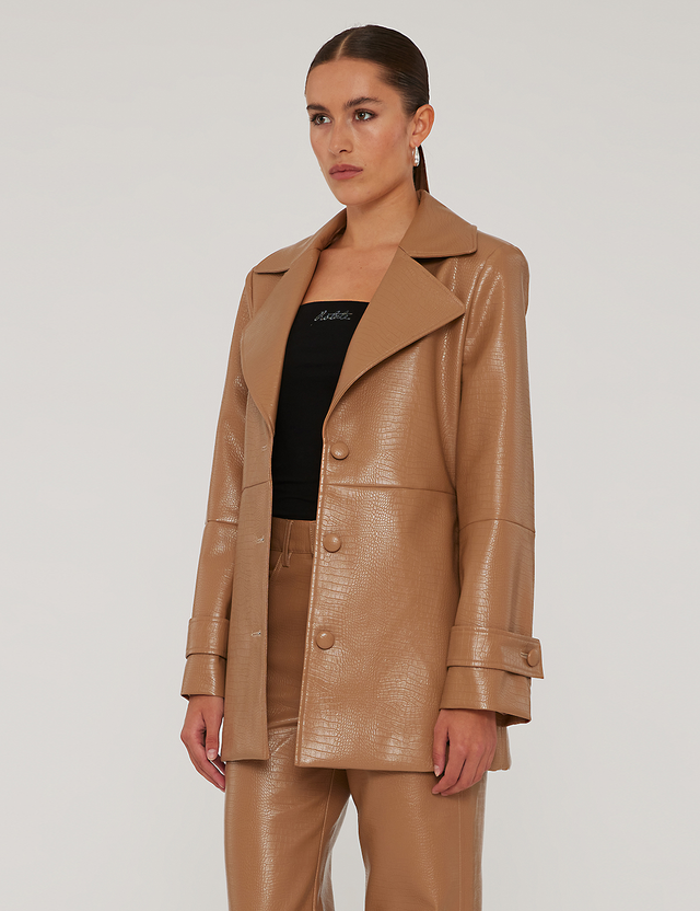 ROTATE Birger Christensen - Textured Fitted Jacket